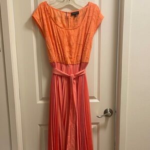 Lane Bryant Pleated Skirt Sherbert Maxi Dress